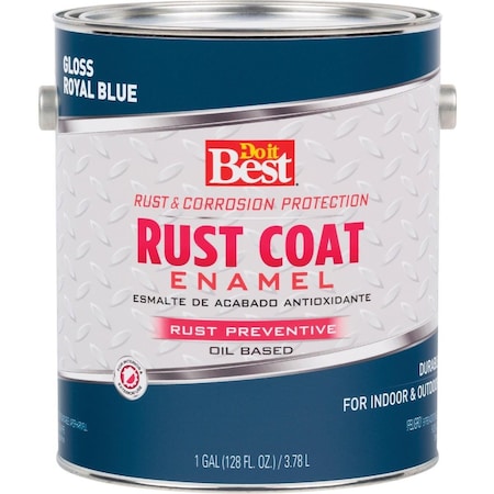 All-Source Rust Coat Oil-Based Gloss Enamel, Royal Blue, 1 Gal. 203704D